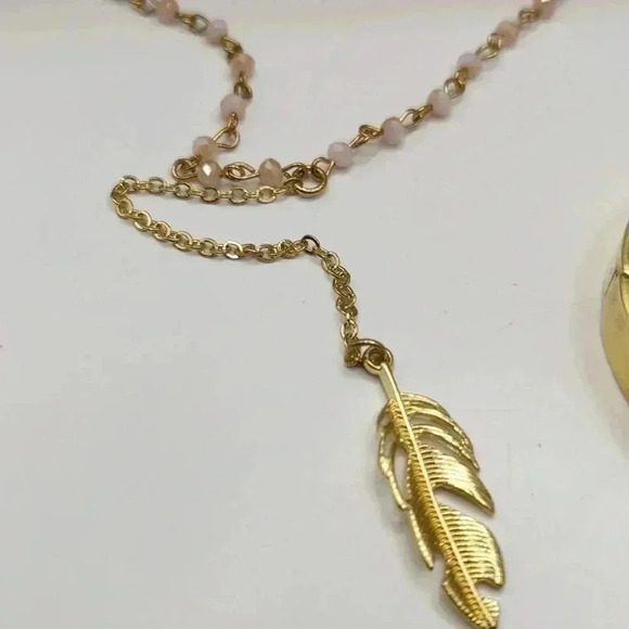 Peach pink bundle 4 necklaces, 2 bracelets, 1 pair earrings some NWT J Crew - Picture 9 of 12